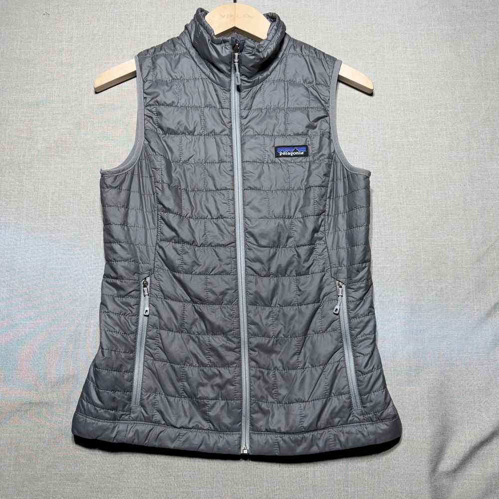 Patagonia Vest Women XS Gray Nano Puff Full Zip Puffer Primaloft 84247